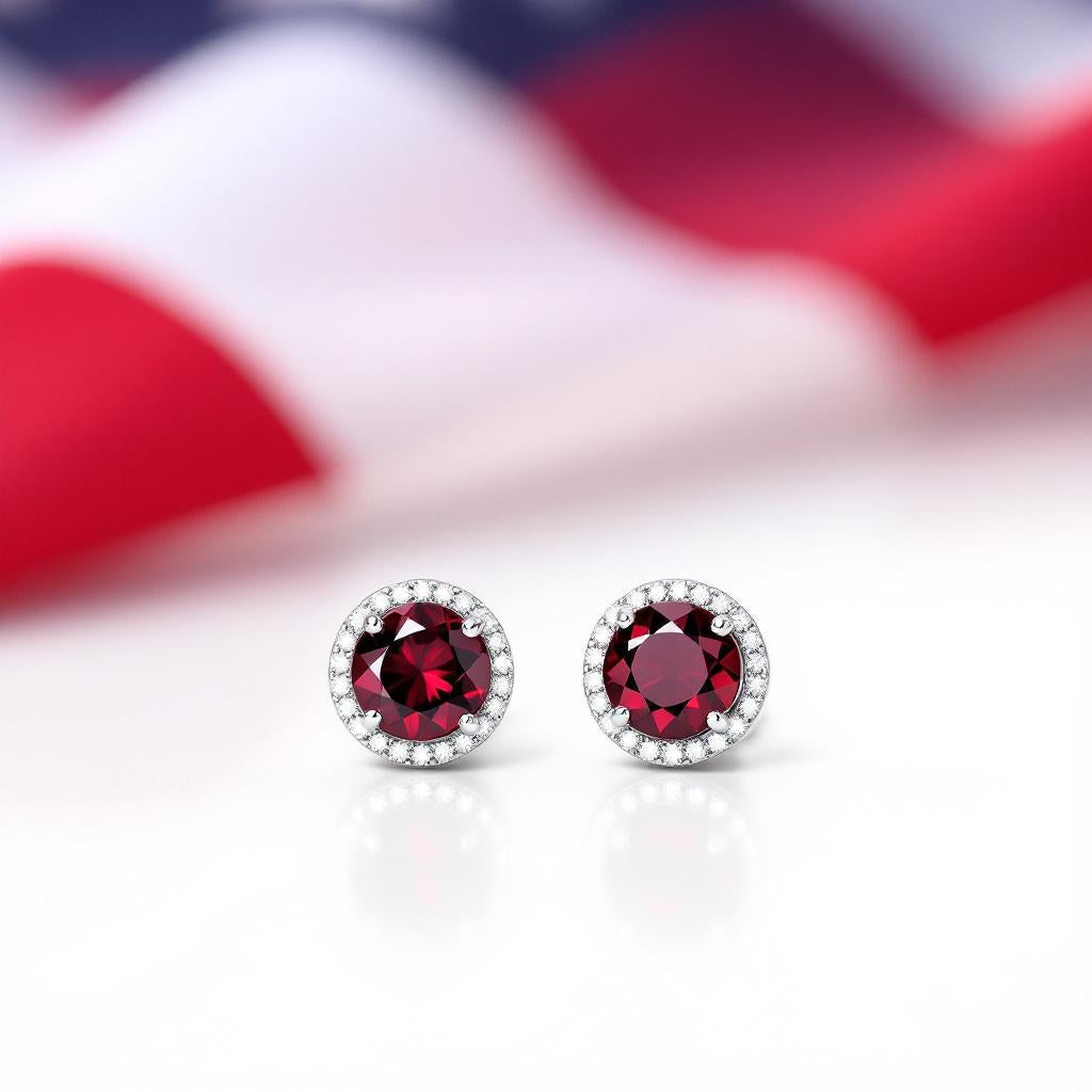 Soothing Whispers Earrings<br>Portuguese Cut • 5.5mm Sterling silver w/ CZ Halo