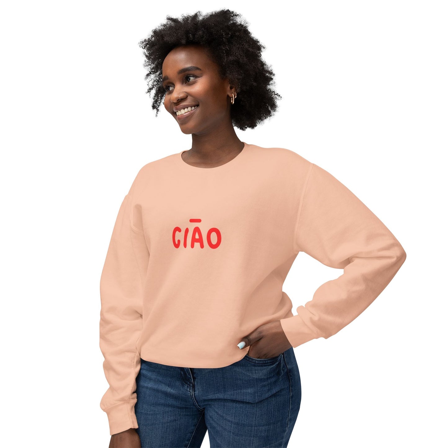 Playful CIAO Crewneck Sweatshirt, Ladies Loungewear