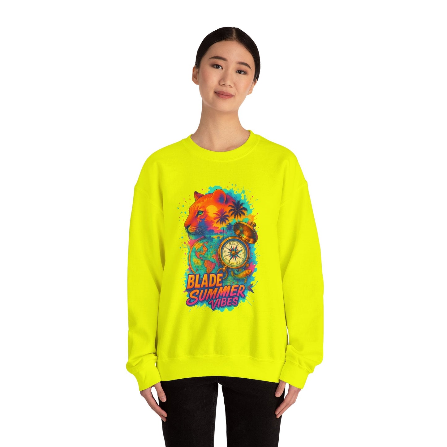 Primal Palms V1 Lion Unisex Crewneck Sweater