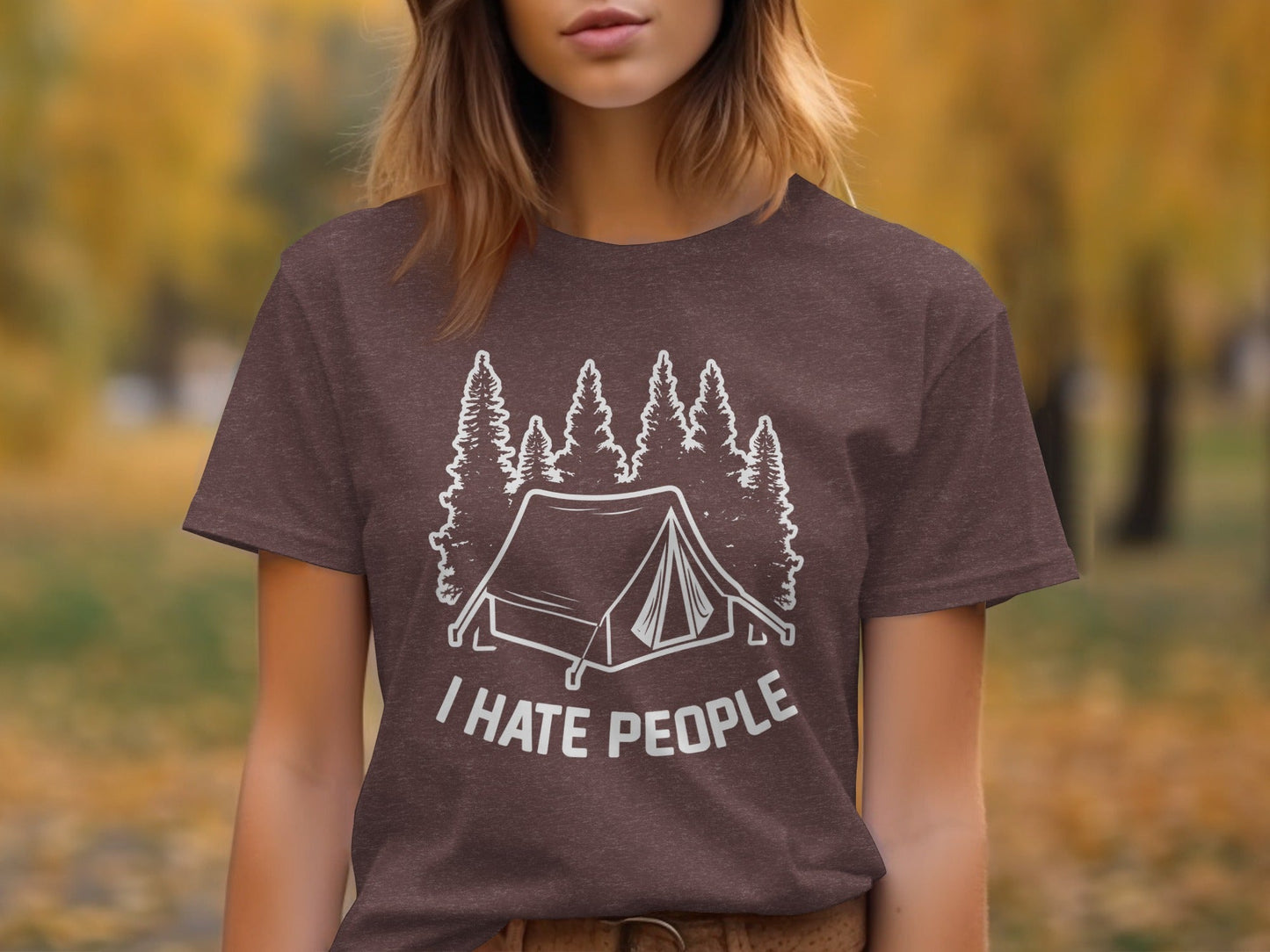 Introvert Camping Vacation Nature Tent and Hate People T-Shirt