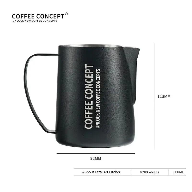 Pro Latte Art Pitcher - Eagle Beak Precision Spout 400ml/600ml, Advanced Patterns Under $25