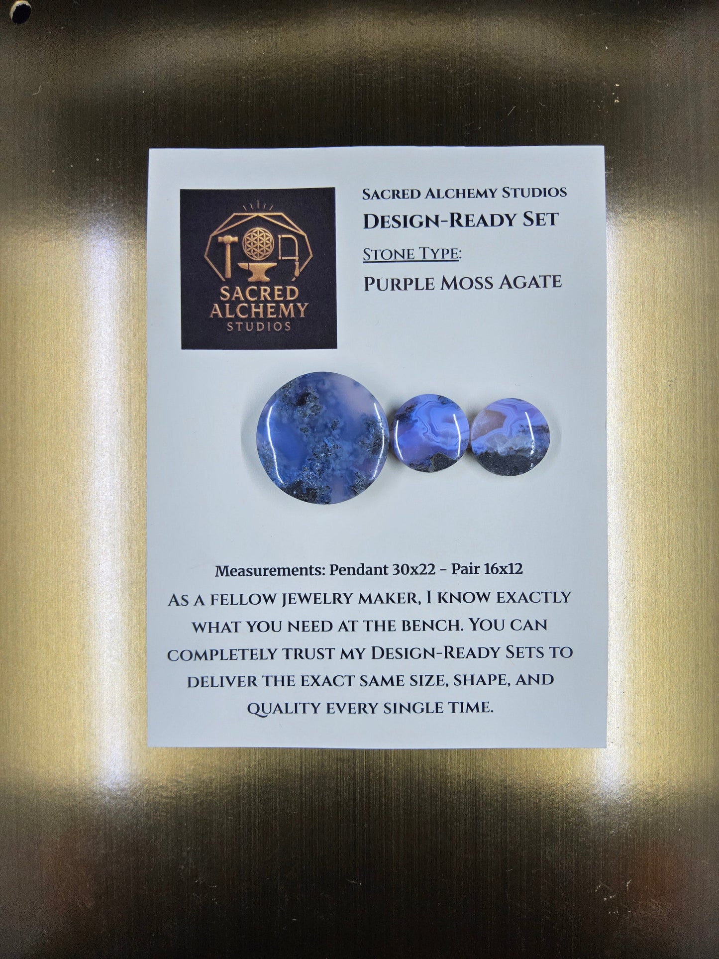 Circle Shape - Purple Moss Agate - Design-Ready Set