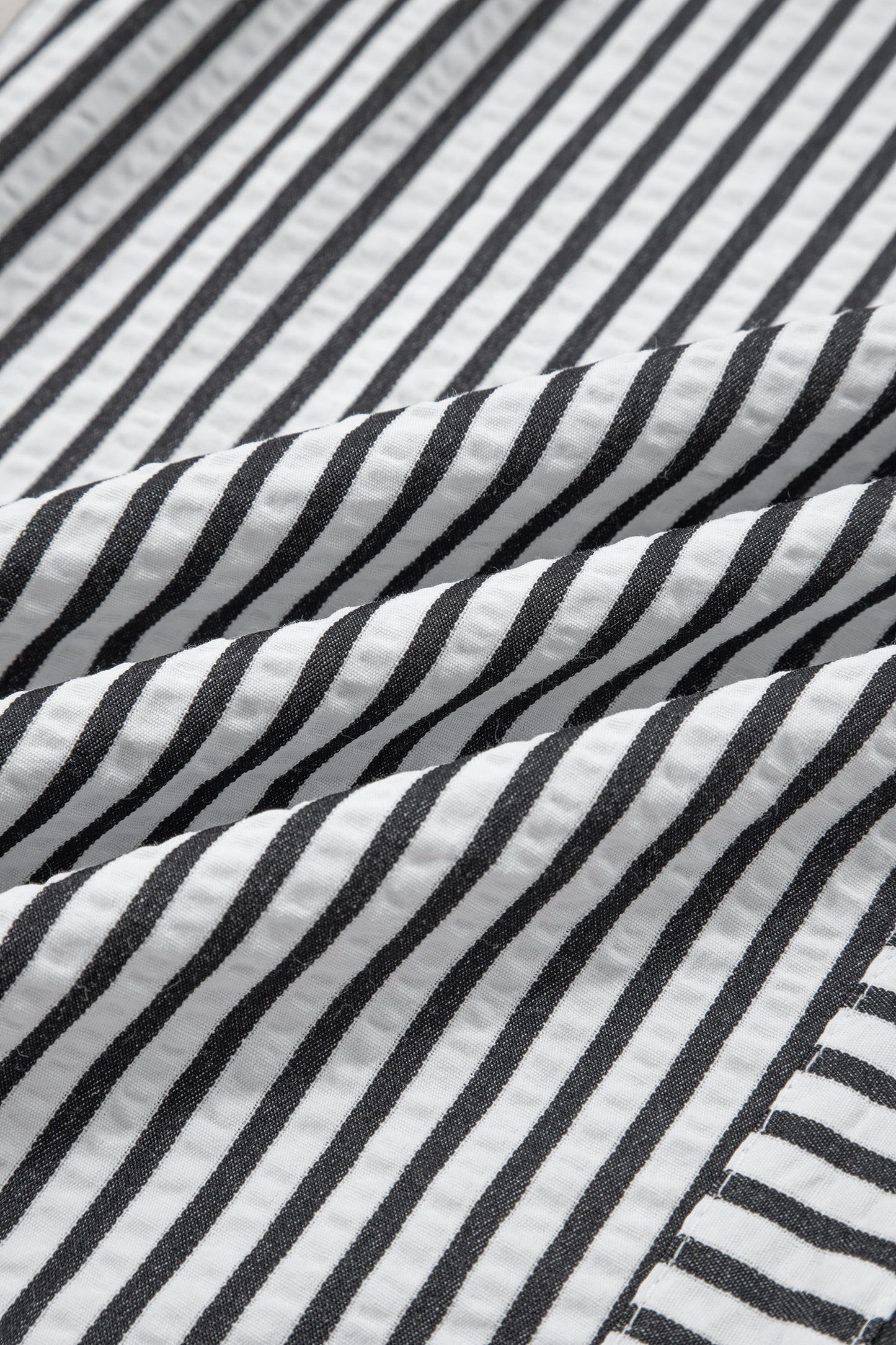 Black Stripe Wide Leg Casual Pants