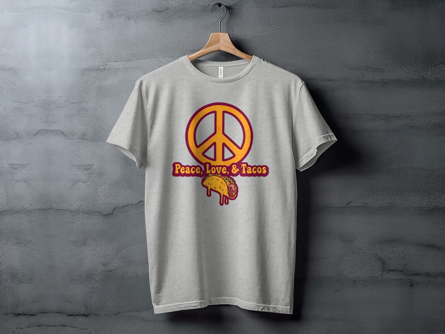 Peace Love Tacos Illustration for Taco Enthusiasts T-Shirt