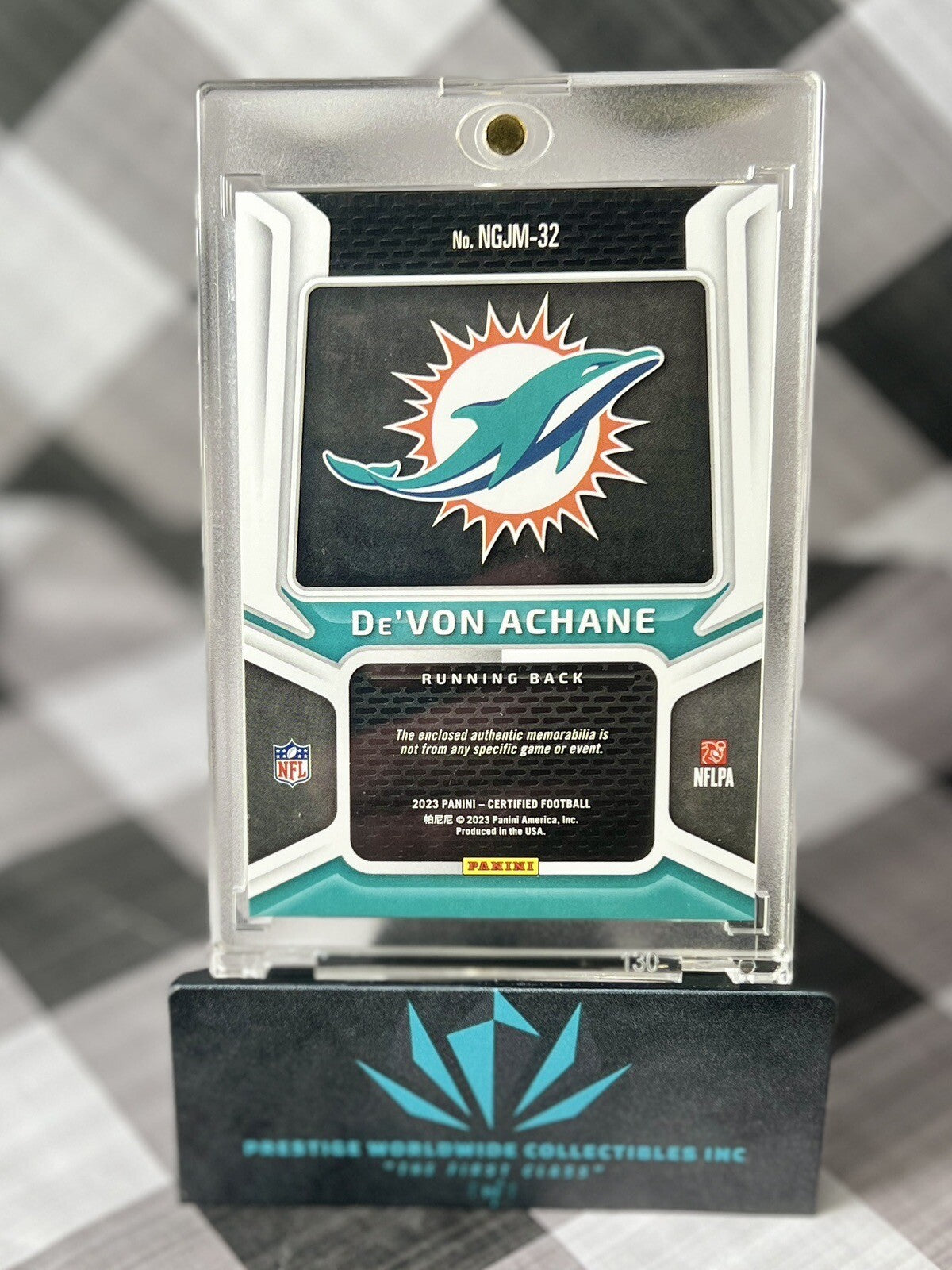 De'Von Achane 2023 Certified Pink New Generation Rookie Patch /299 #NGJM-32 MIA