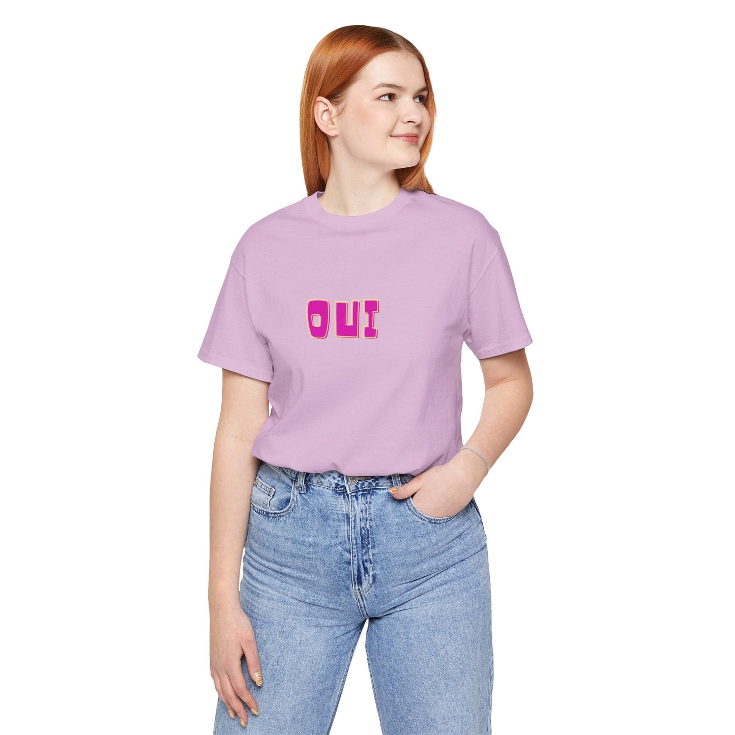 French Bold OUI Tee, Summer Colors