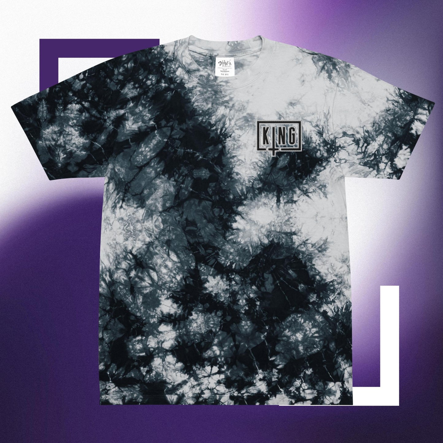 Sullivan King Embroidered Oversized tie-dye rave t-shirt for men women unisex