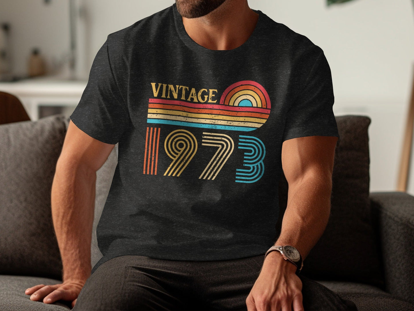 Retro Vintage 1973 Seventies Theme Design Gift T-Shirt