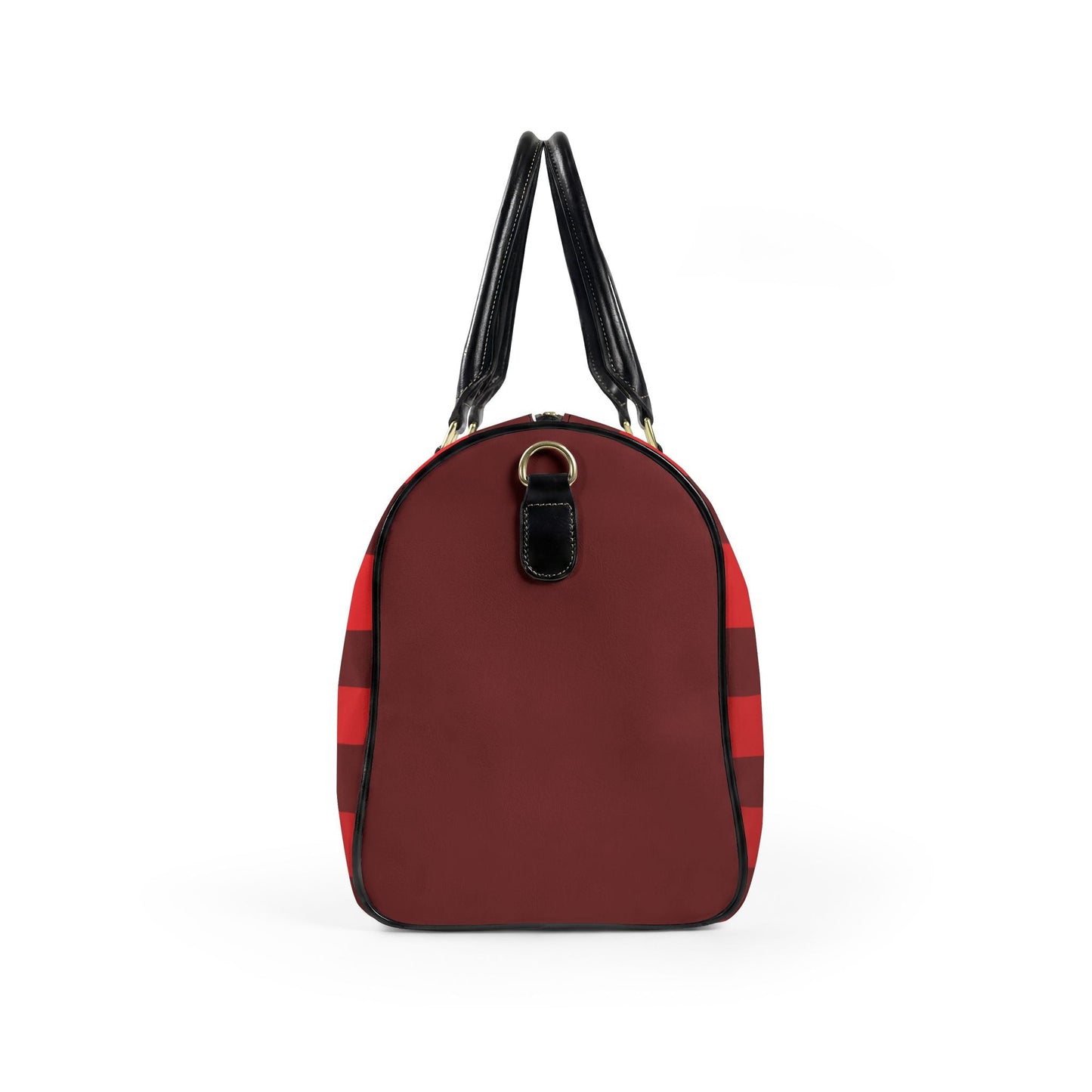 AMOUR Red Striped Leather Travel Bag, Romantic Gift