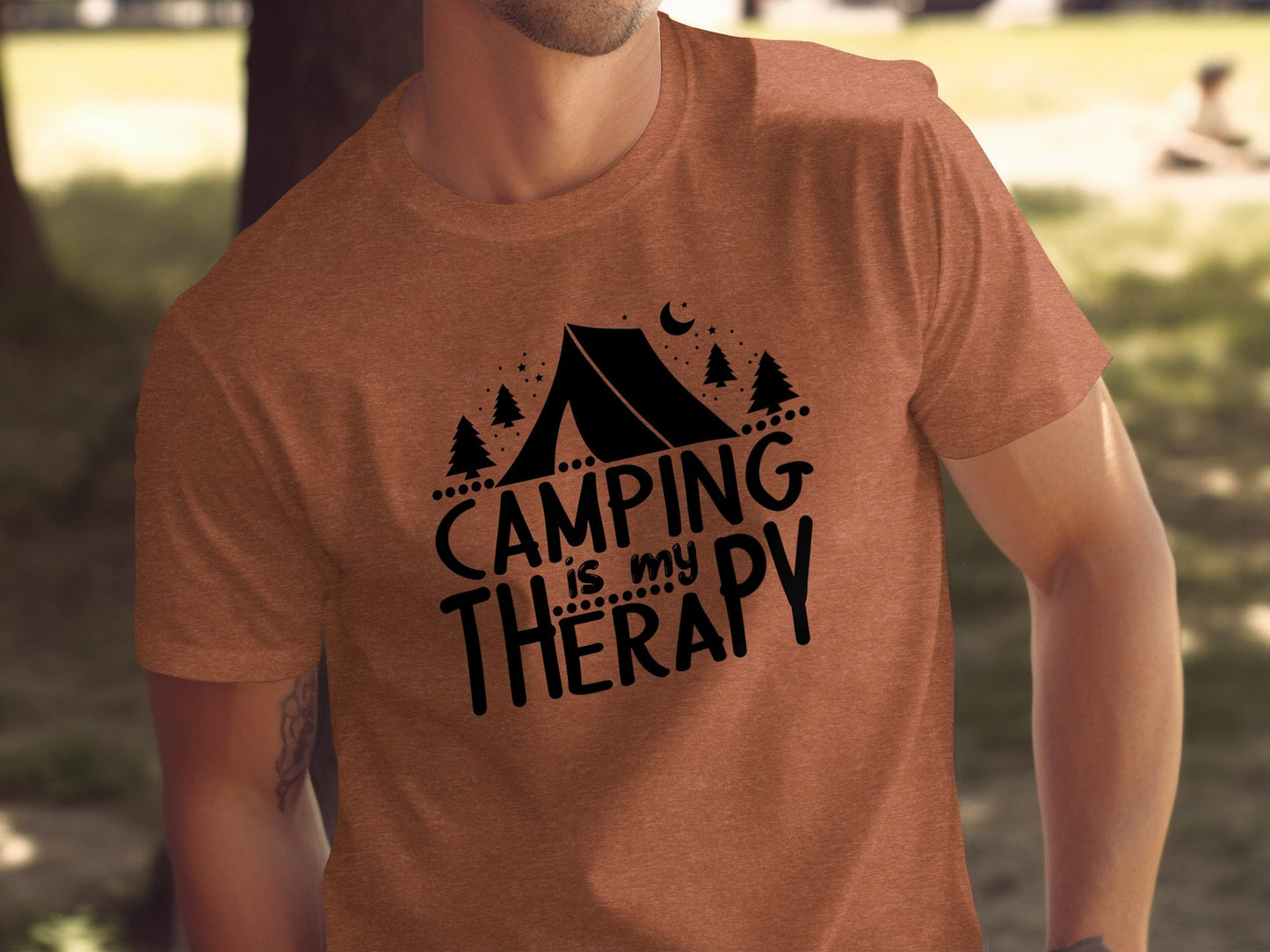 Camping Is My Therapy Outdoor Nature Adventure T-Shirt