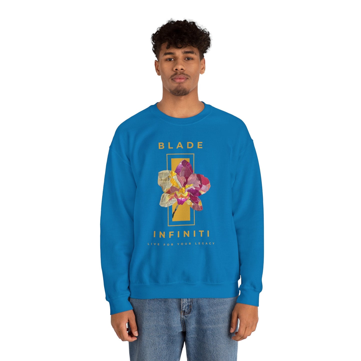 Essence of Infiniti Yellow Floral Unisex Crewneck Sweater