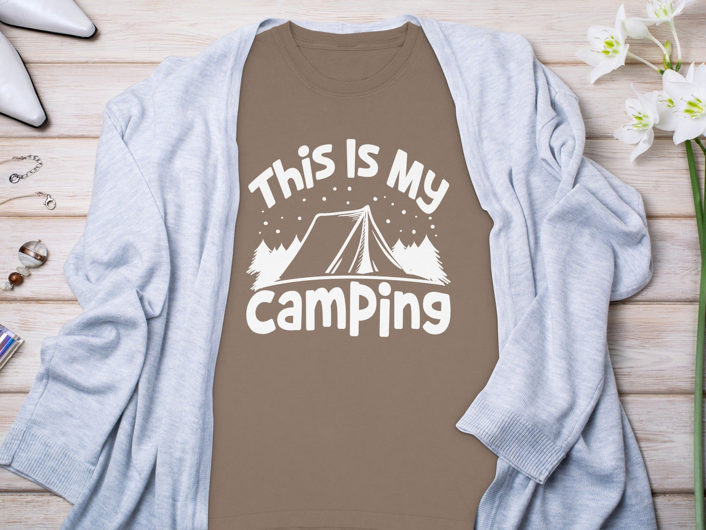 This Is My Camping Tent Vacation Adventure Outside Nature Long Sleeve T-Shirt