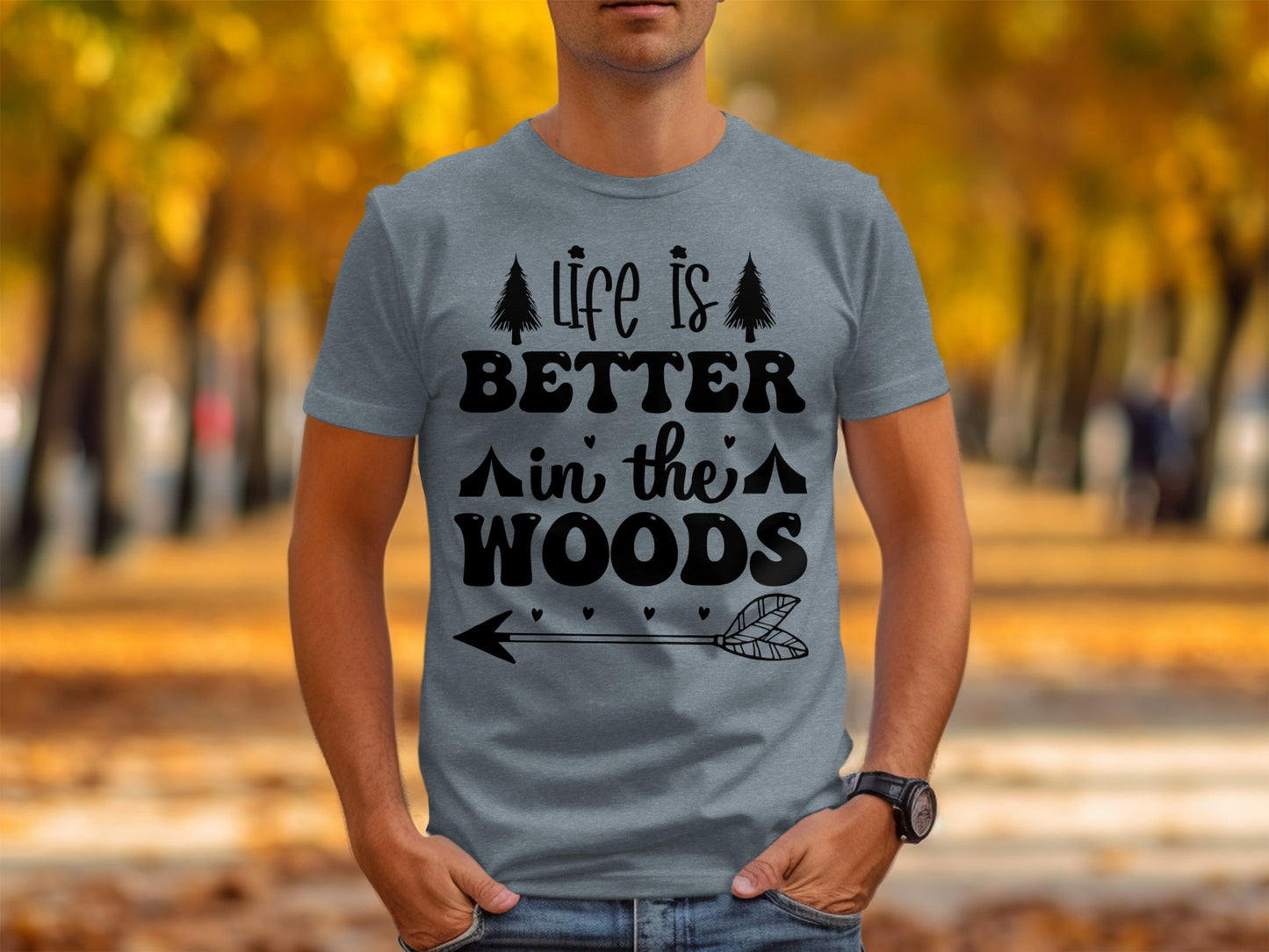 Life Is Better In The Woods With Arrow T-Shirt