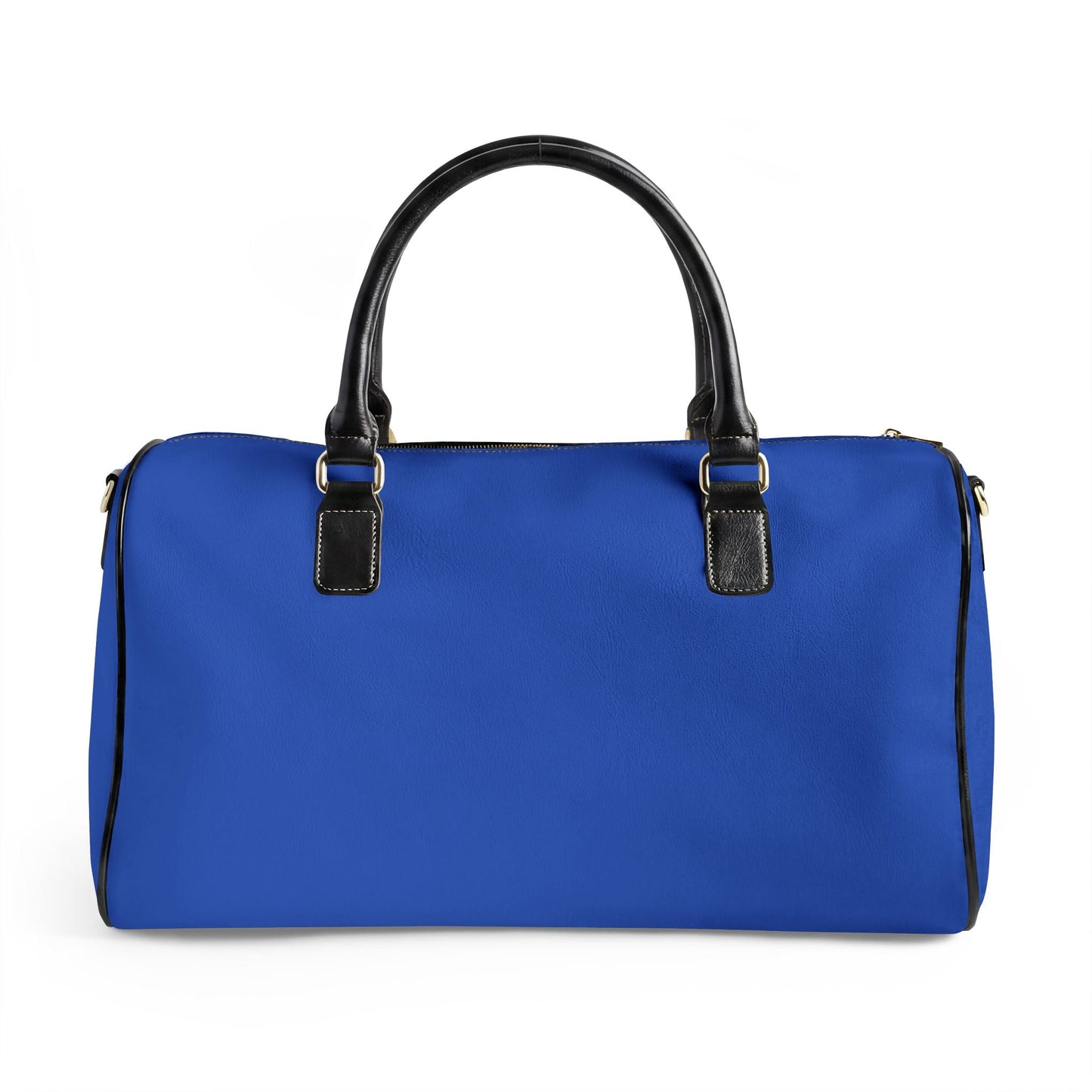 Paris Je T'aime Leather Weekender Bag — Colbalt Blue Travel Duffle