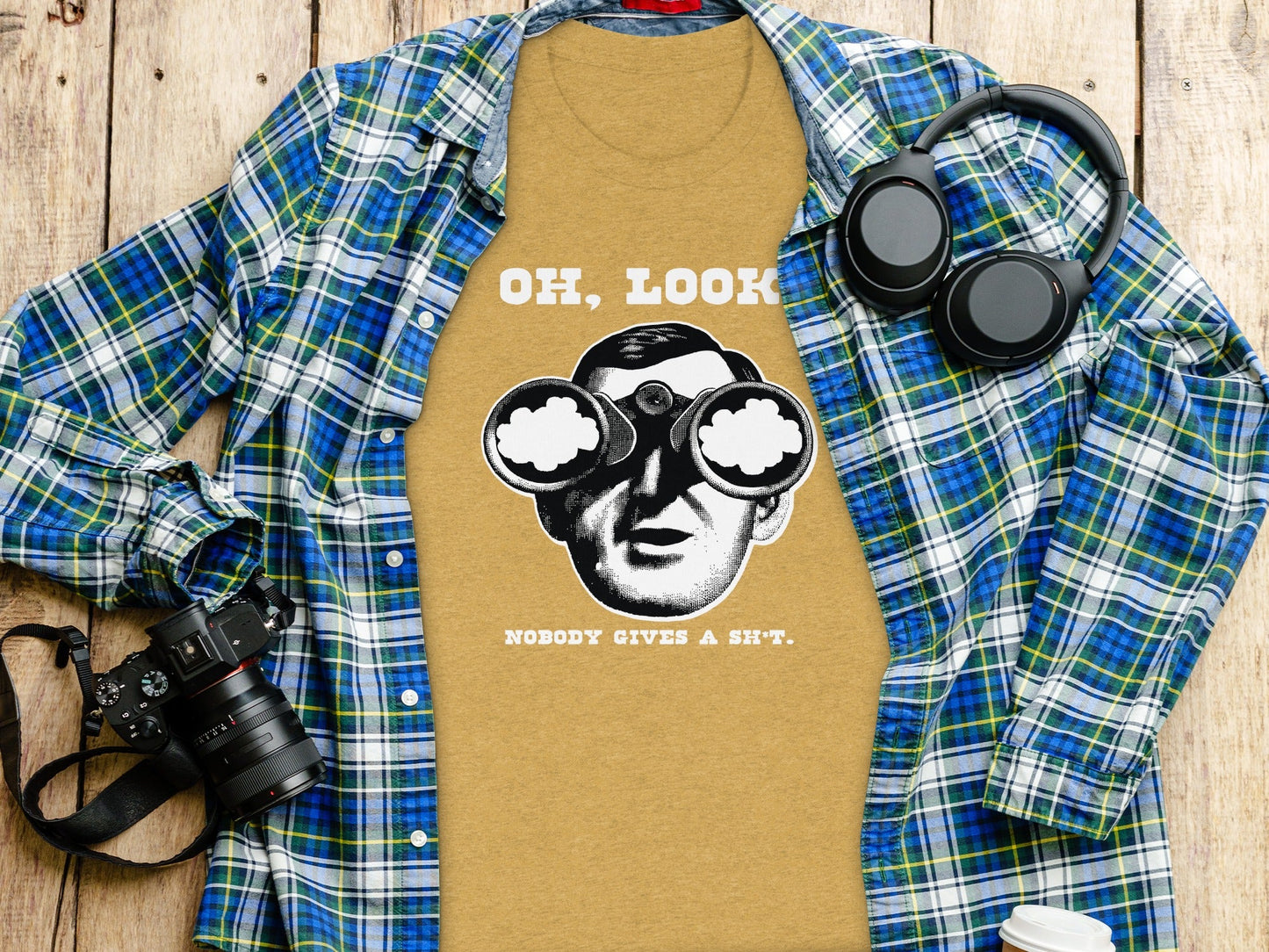 Oh Look Nobody Gives a Sh*t Graphic Humor T-Shirt