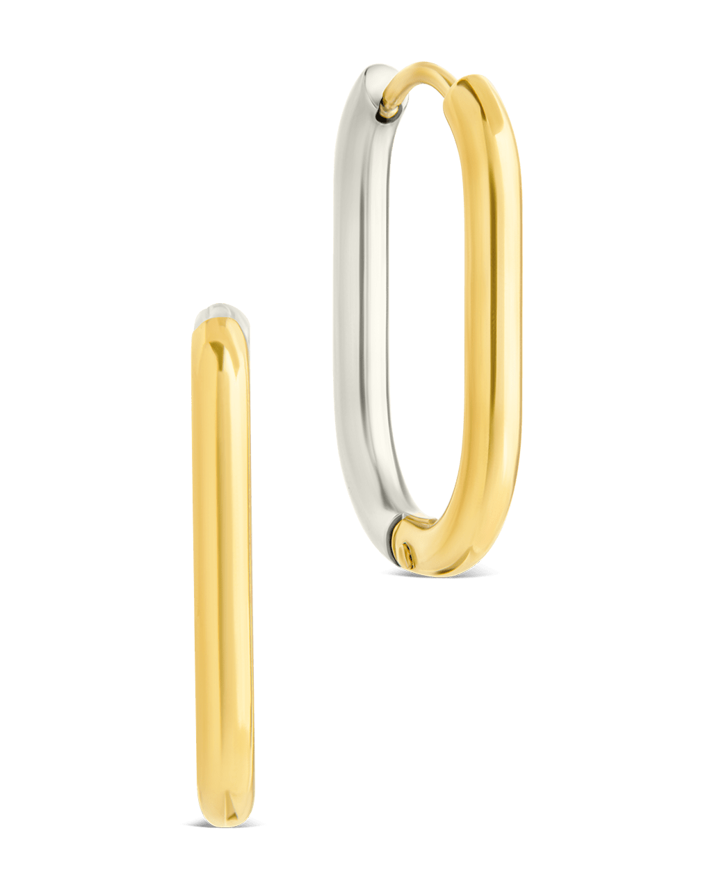 Dafne Dual Tone Oval Hoops