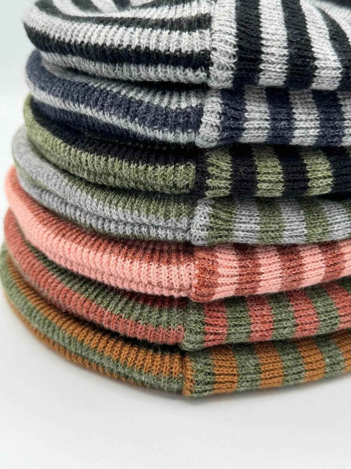 Patented H Stitch RoRo Cuffed Beanie, Black and Gray