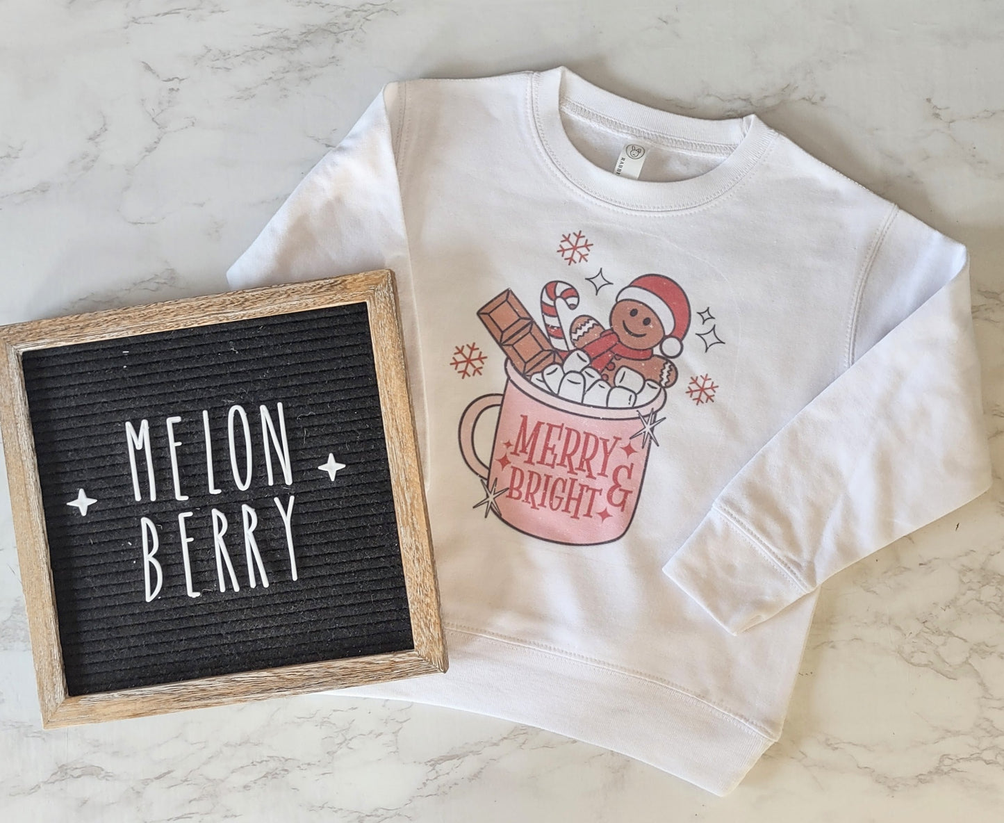 Merry & Bright Tee | Christmas | Toddler | Baby | Girl | Santa |