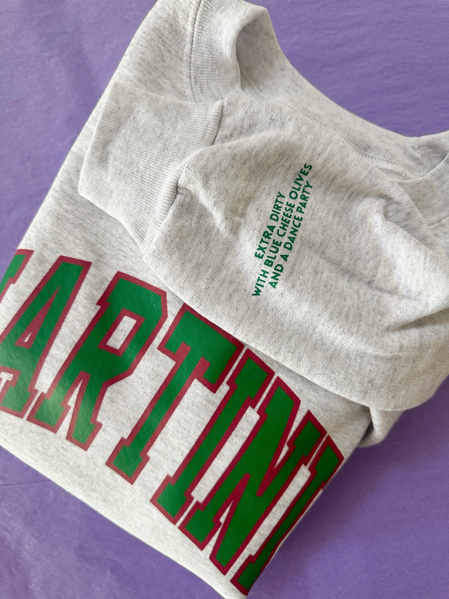MARTINIS ♡ sweatshirt with customizable cuff