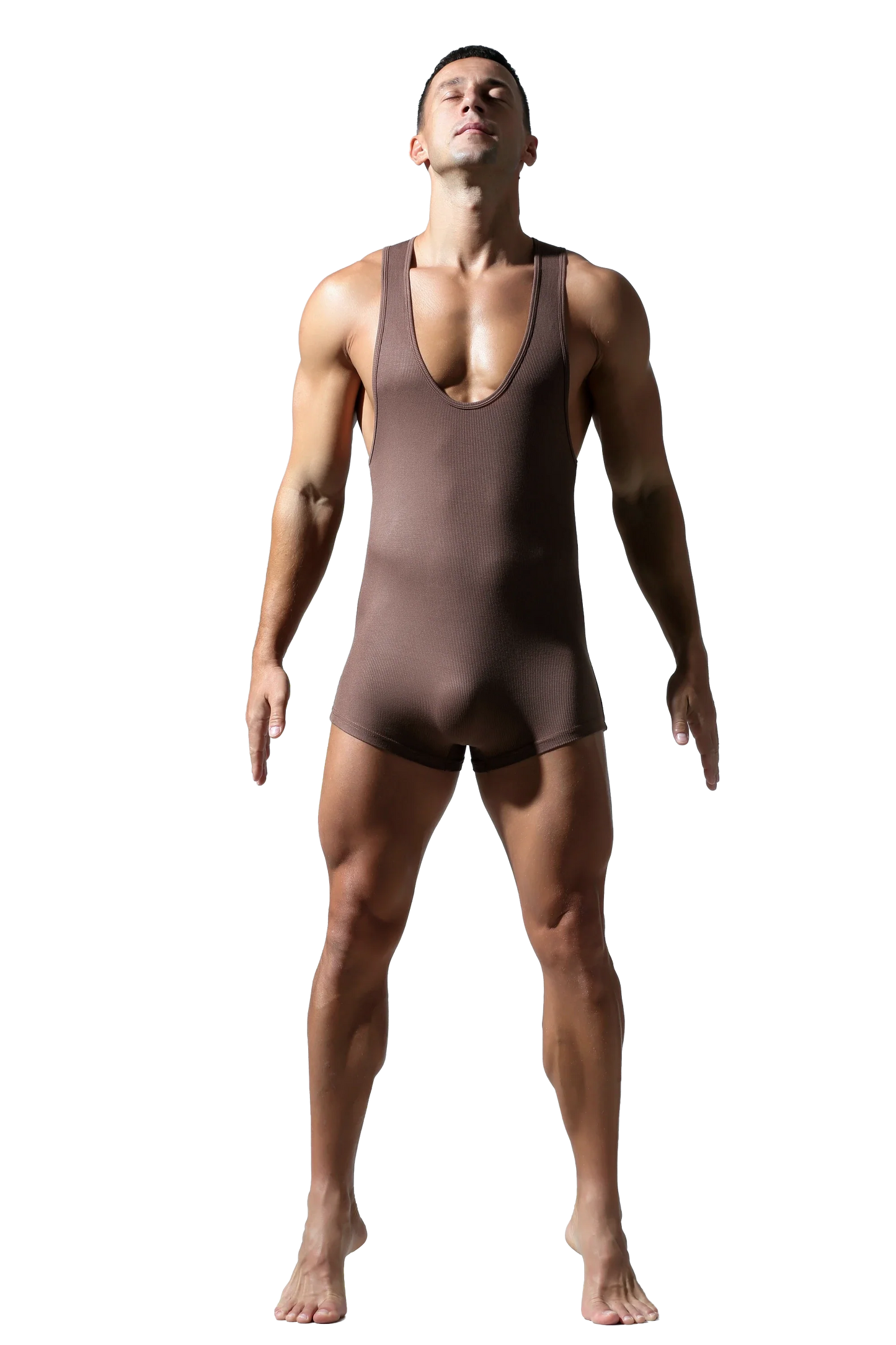 Men's One-Piece Bodysuit - Sleek Tank Top Style
