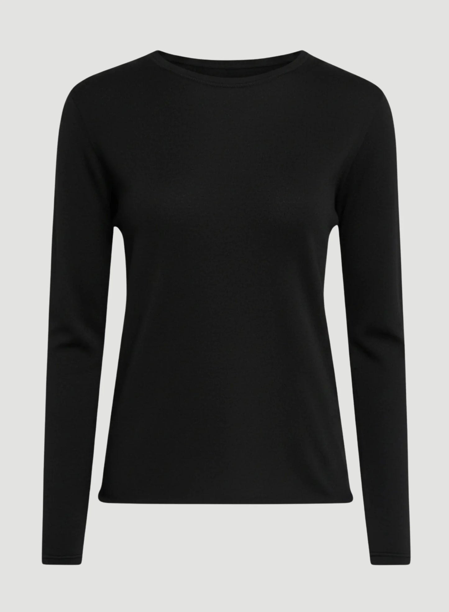 100% Machine Washable Cashmere Long Sleeve Crewneck T-Shirt