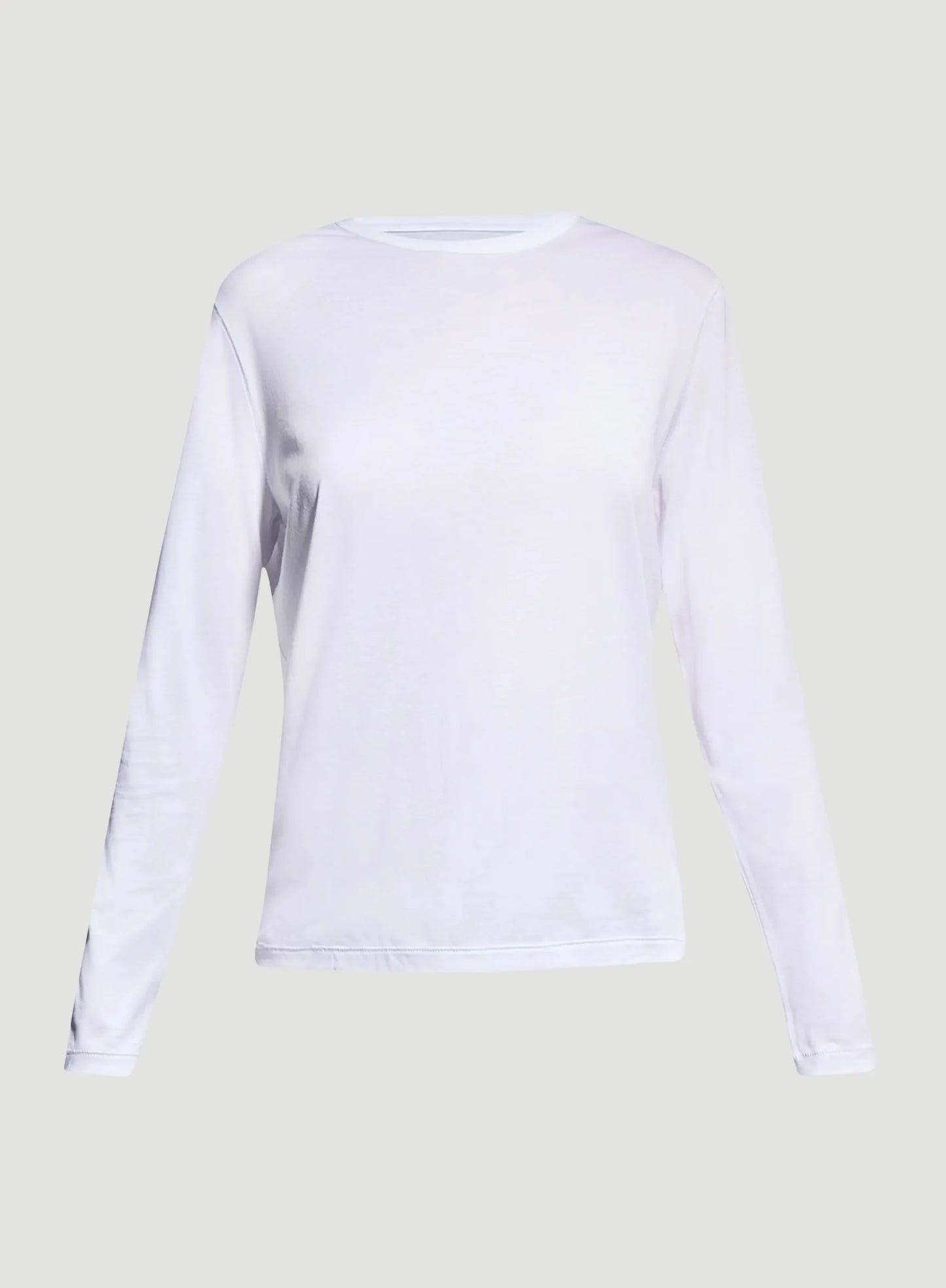Lyocell Cotton Long Sleeve Semi Relaxed Crewneck T-Shirt