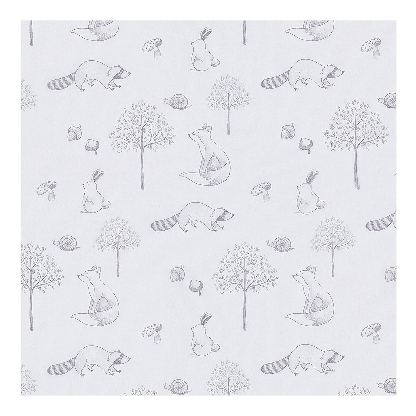 Gray Raccoon Pima Cotton Baby One-Piece Pajamas