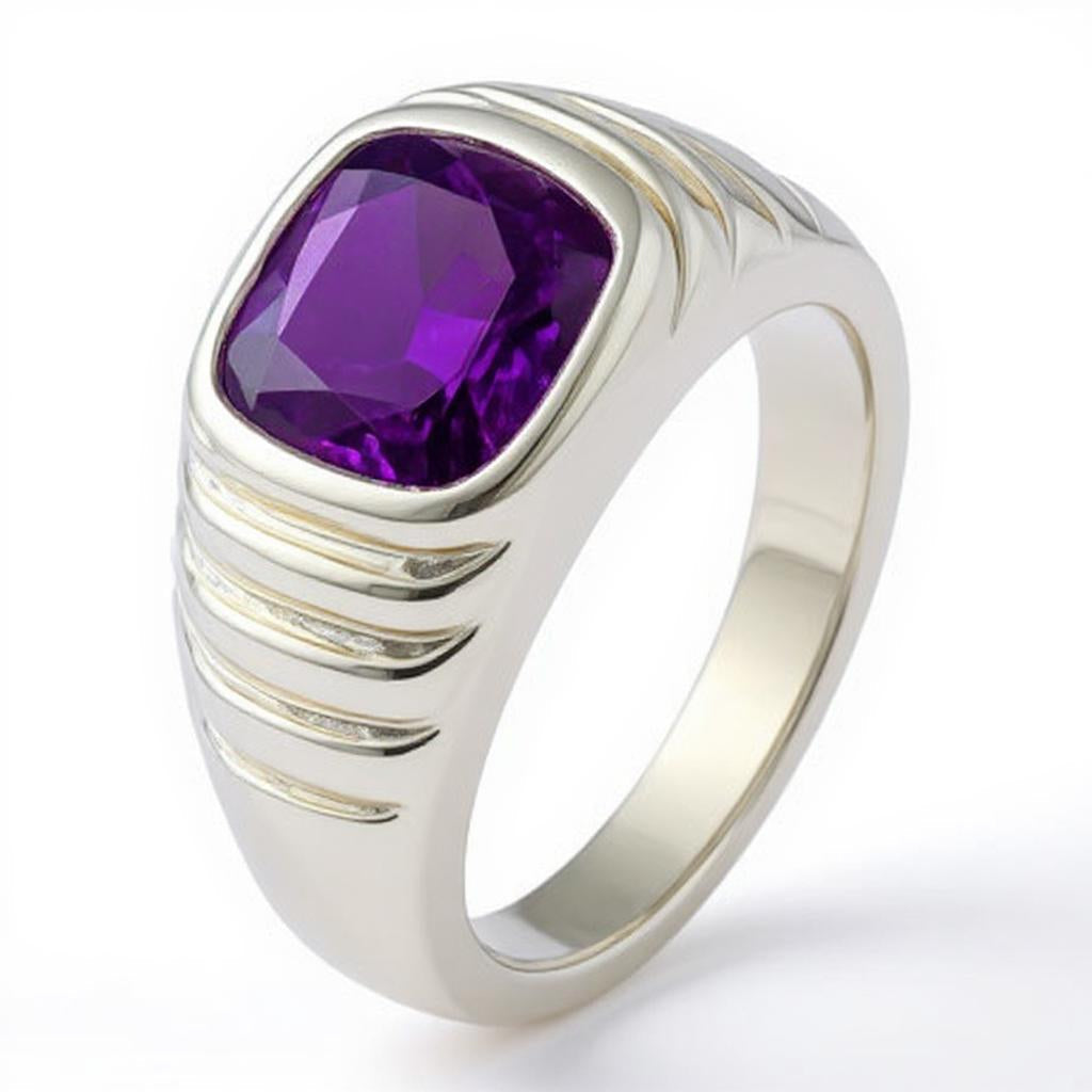 Never Forgotten Ring (For Men)<br>Cushion Cut • 12x10mm