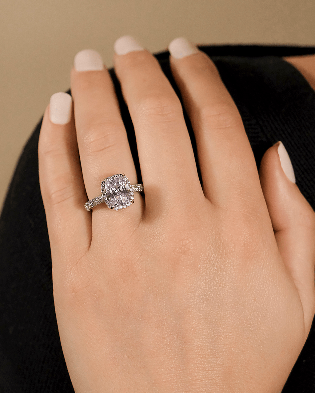 Sterling Silver Jessa CZ Radiant Ring