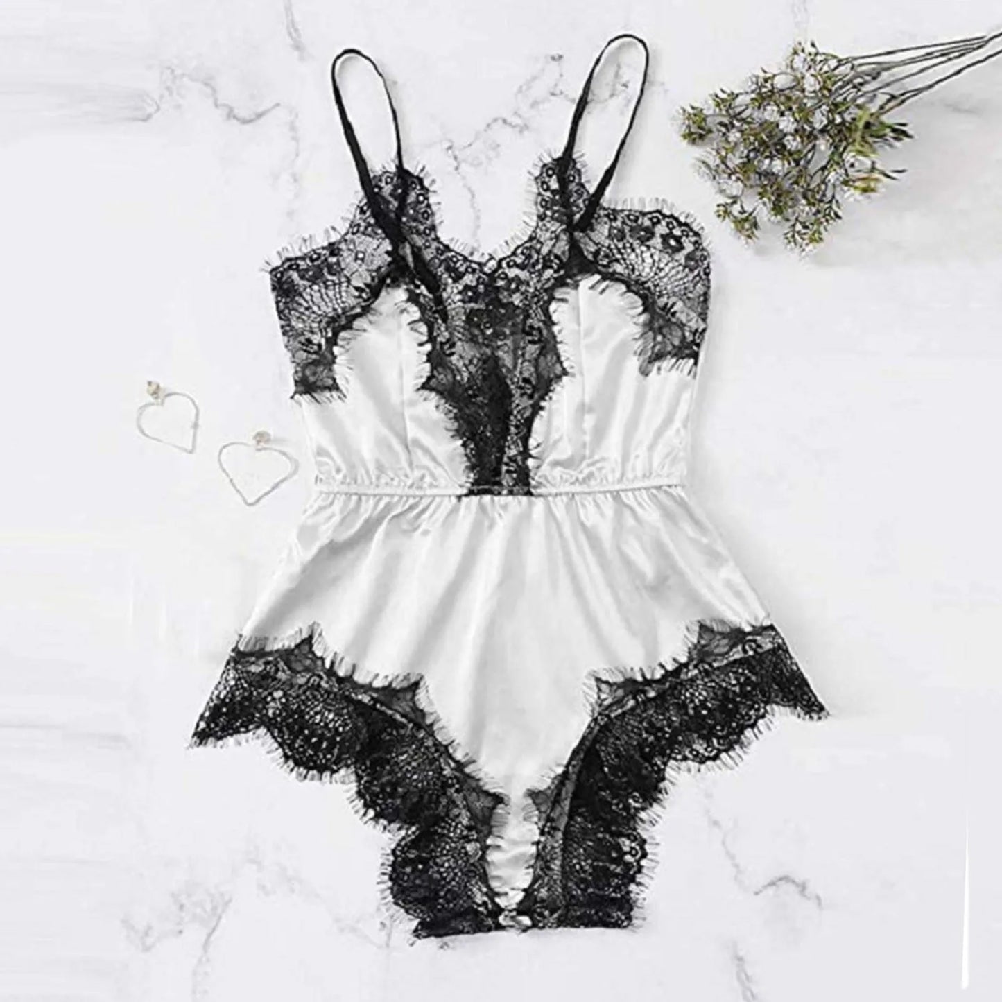 Women Sexy Lace Lingerie Bodysuit Nightwear
