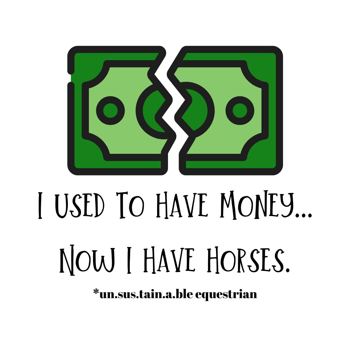 Die Cut Vinyl Stickers - 3x3 - Used To Have Money