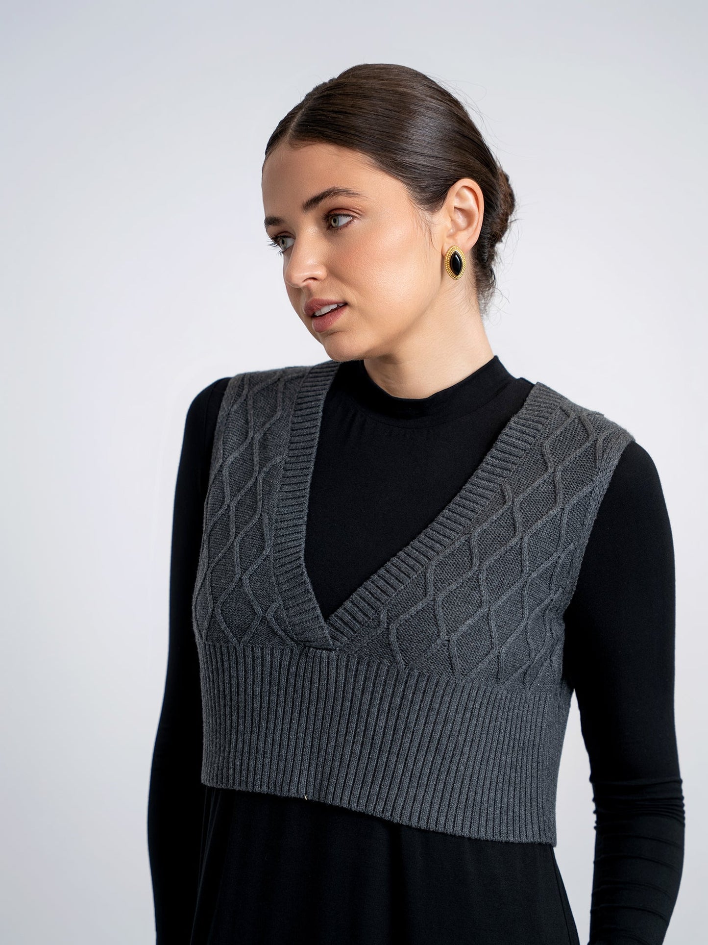 Textured Knit Vest