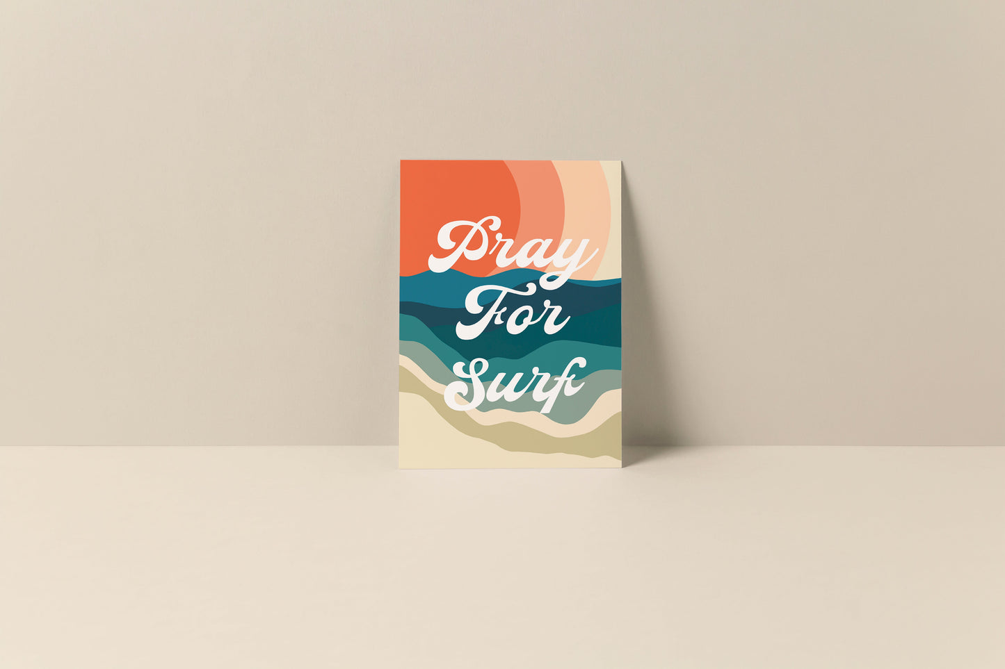 Pray For Surf - Blank Note Card