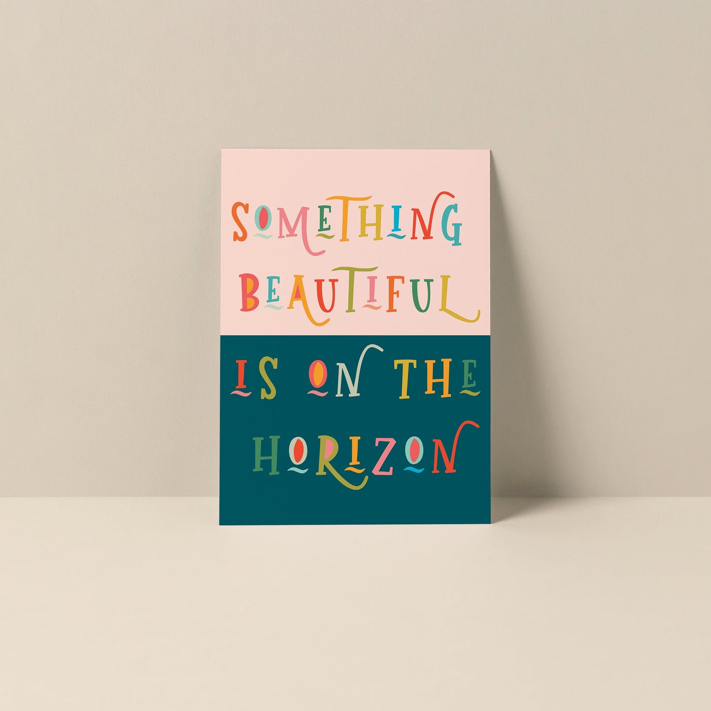 Blank Note Card - Something Beautiful Is On The Horizon