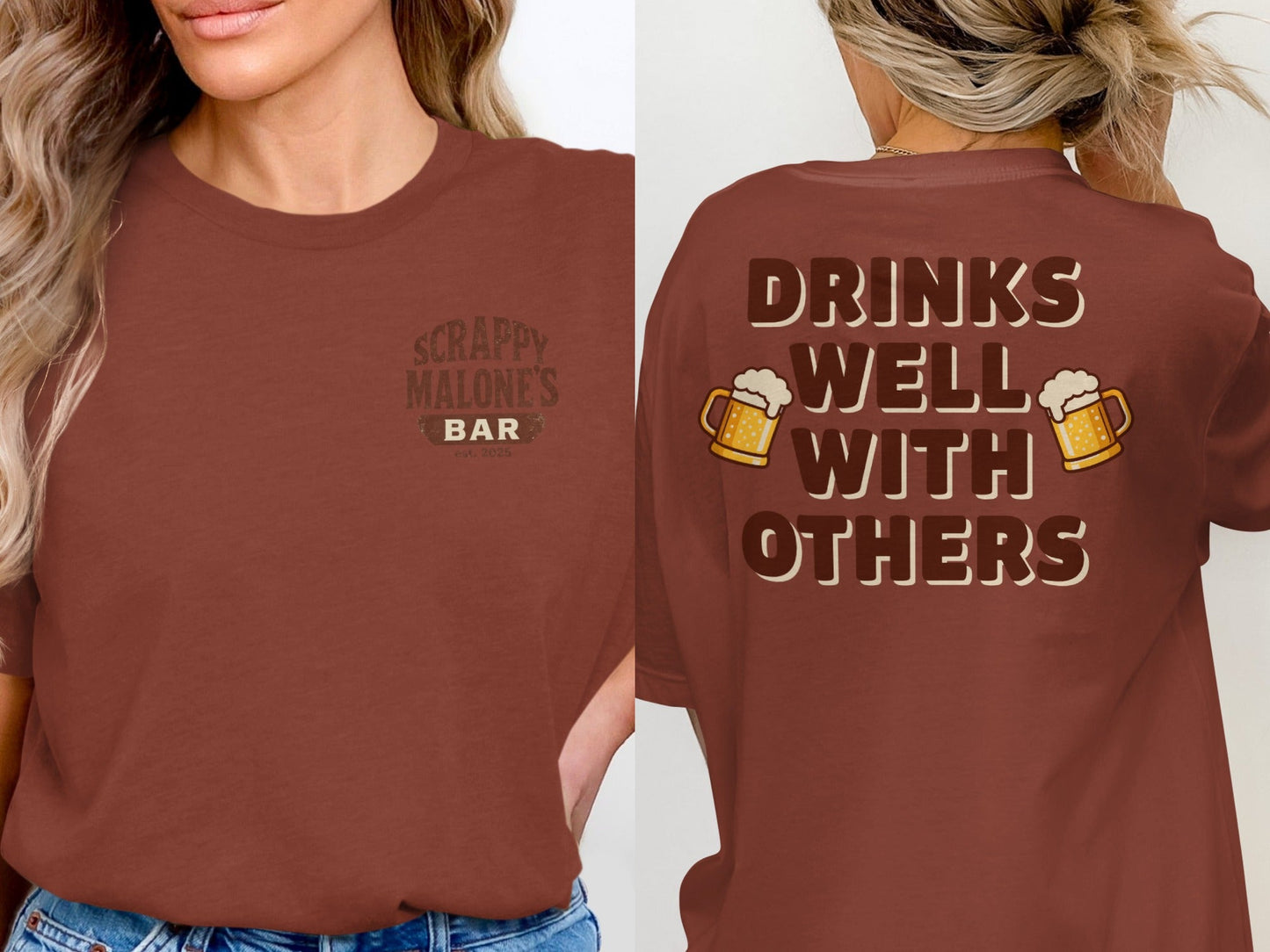 Drinks Well With Others Funny Party Social Graphic T-Shirt
