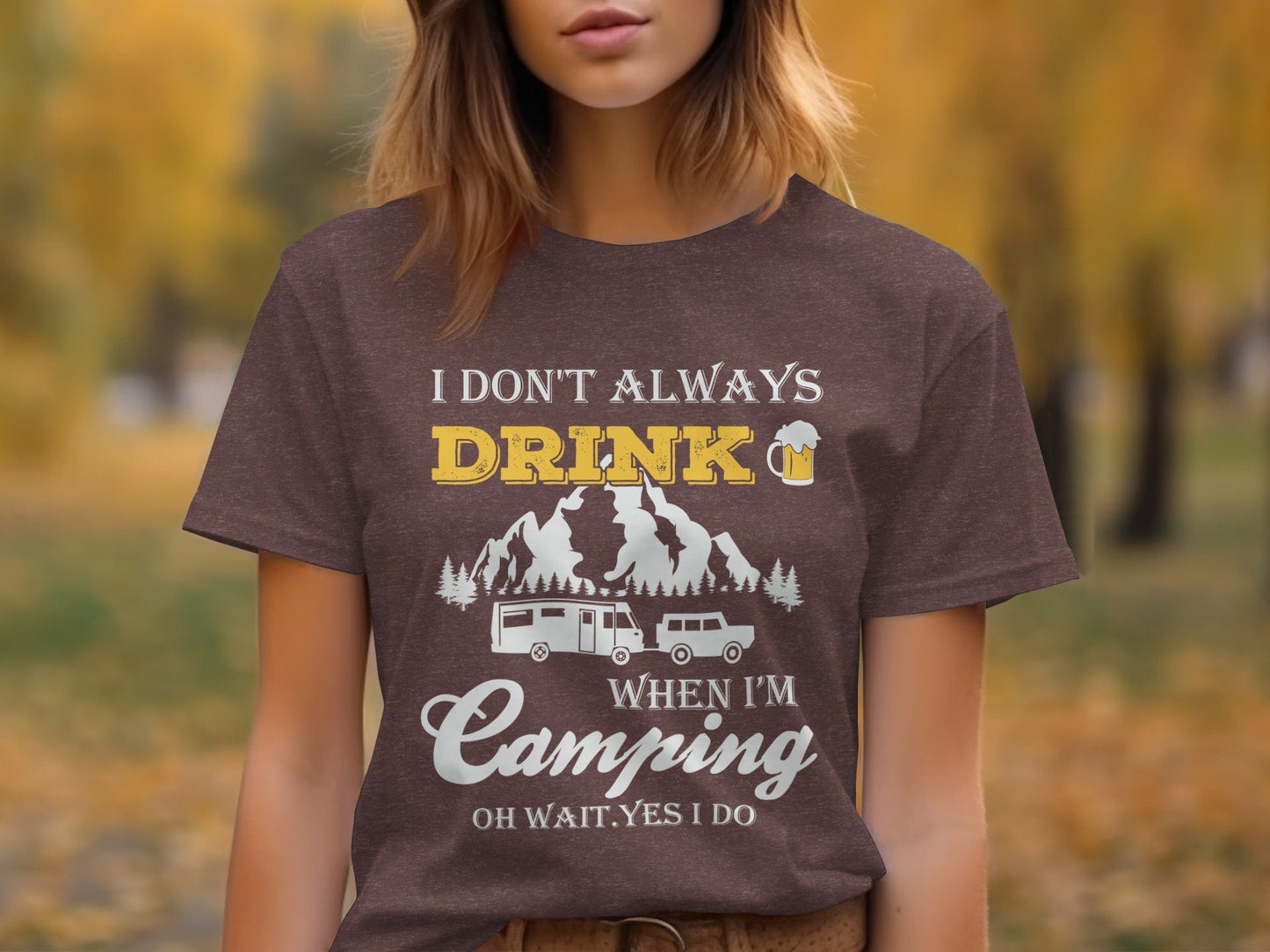 Camping Trip Funny Drinking Quote Graphic Adventure T-Shirt