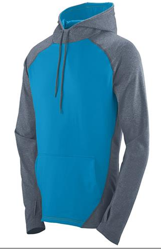 Custom Augusta Sportswear Hooded Sweatshirt - Blue & Gray