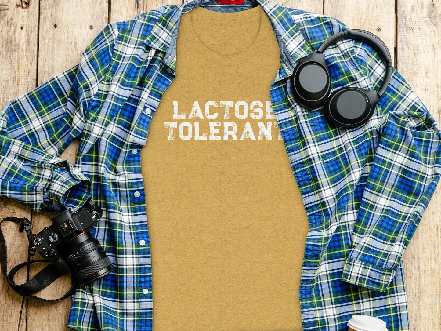 Lactose Tolerant Dairy Lover Bold Text Funny T-Shirt