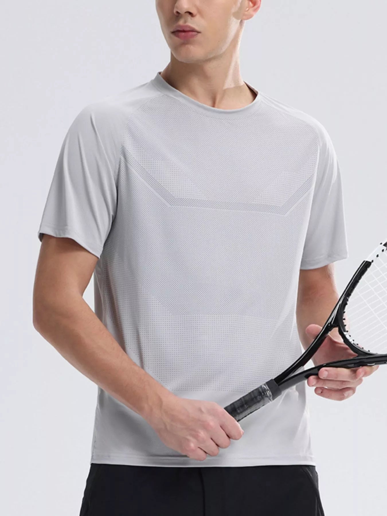 Men's Plus Size Round Neck Athletic T-Shirt