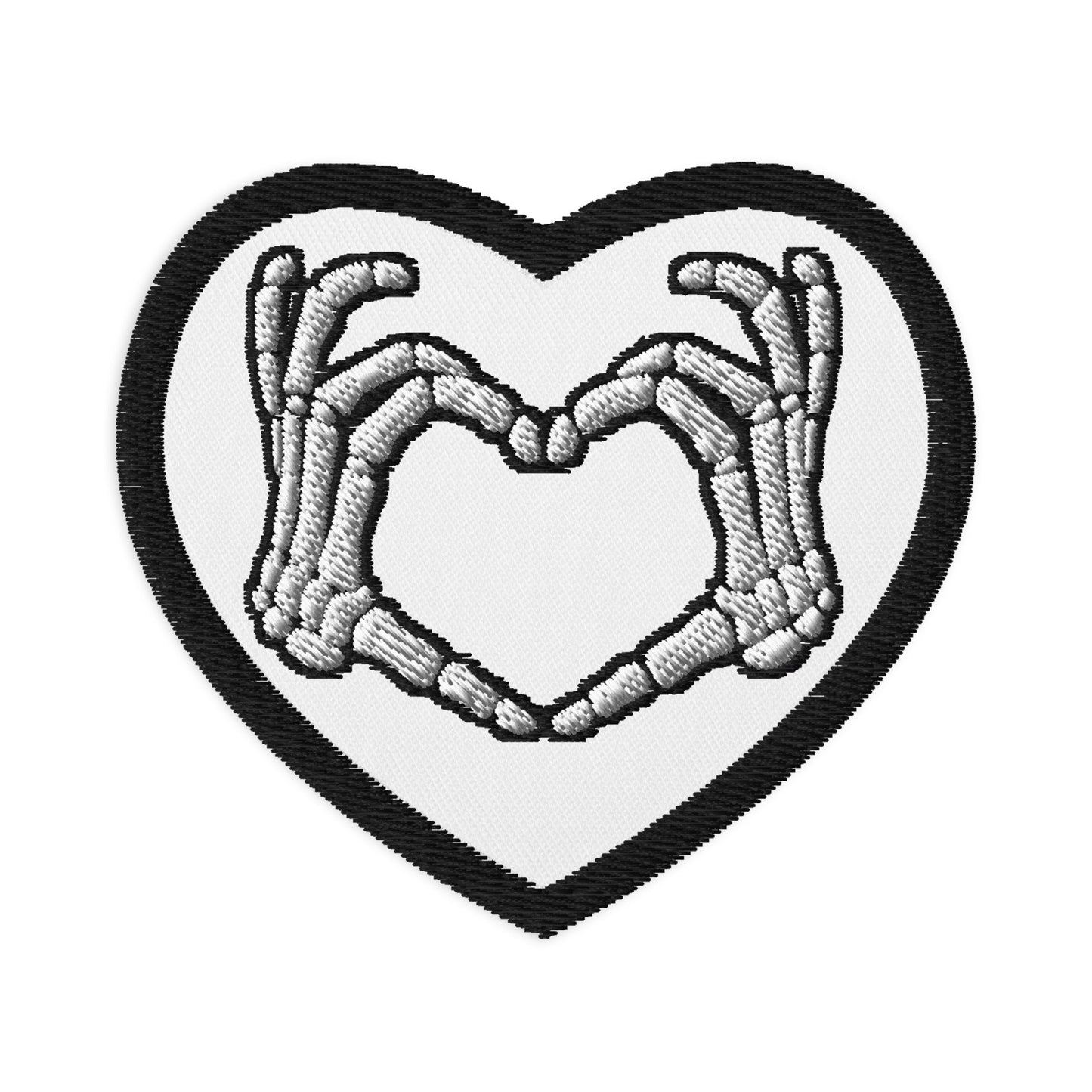 Skeleton Heart Iron-On Embroidered EDM Festival Patches
