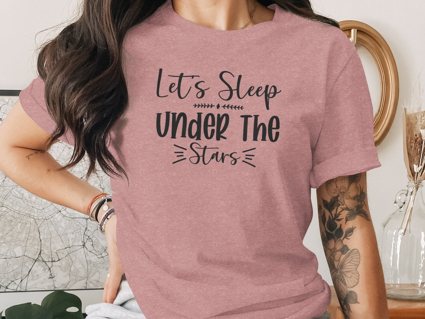 Let Us Sleep Under The Stars Fun Graphic T-Shirt