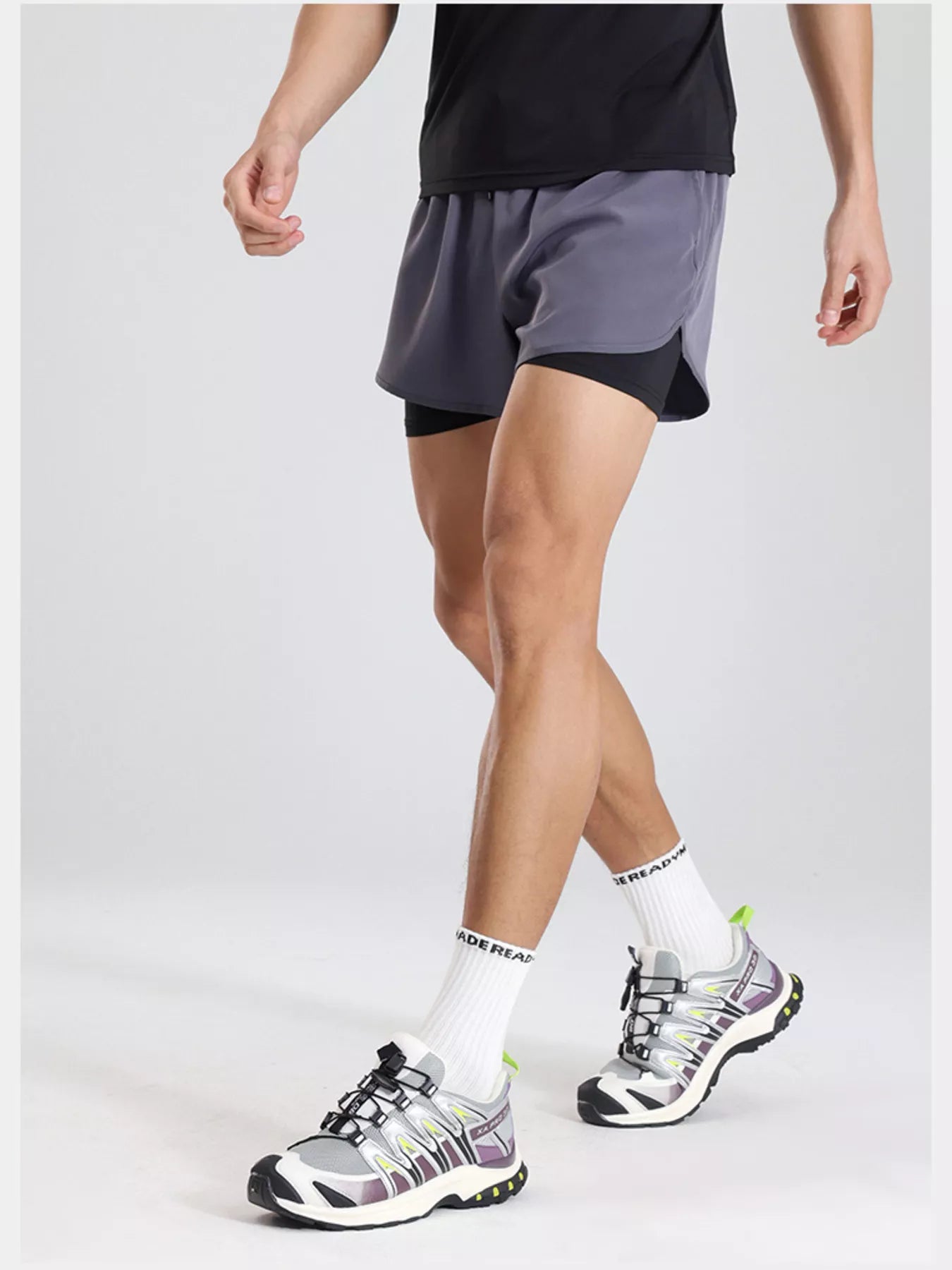 Men's Plus Size Drawstring Active Shorts