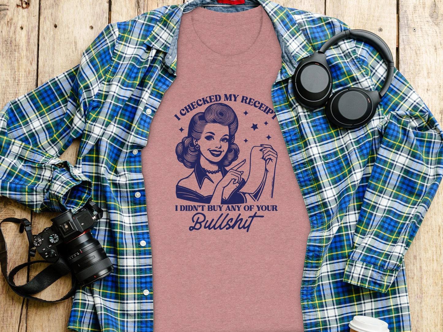 I Checked My Receipt Retro Woman With Attitude T-Shirt