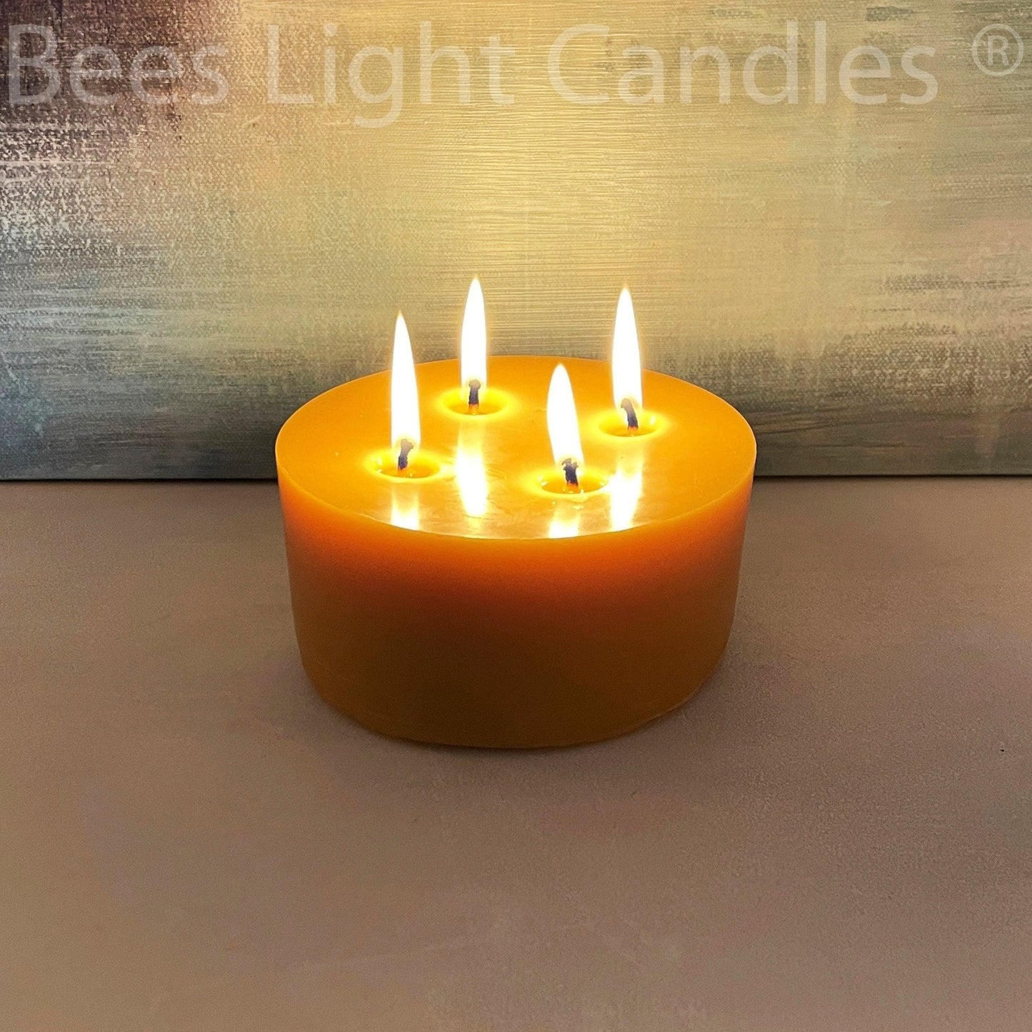 6x3" Beeswax Pillar Candle