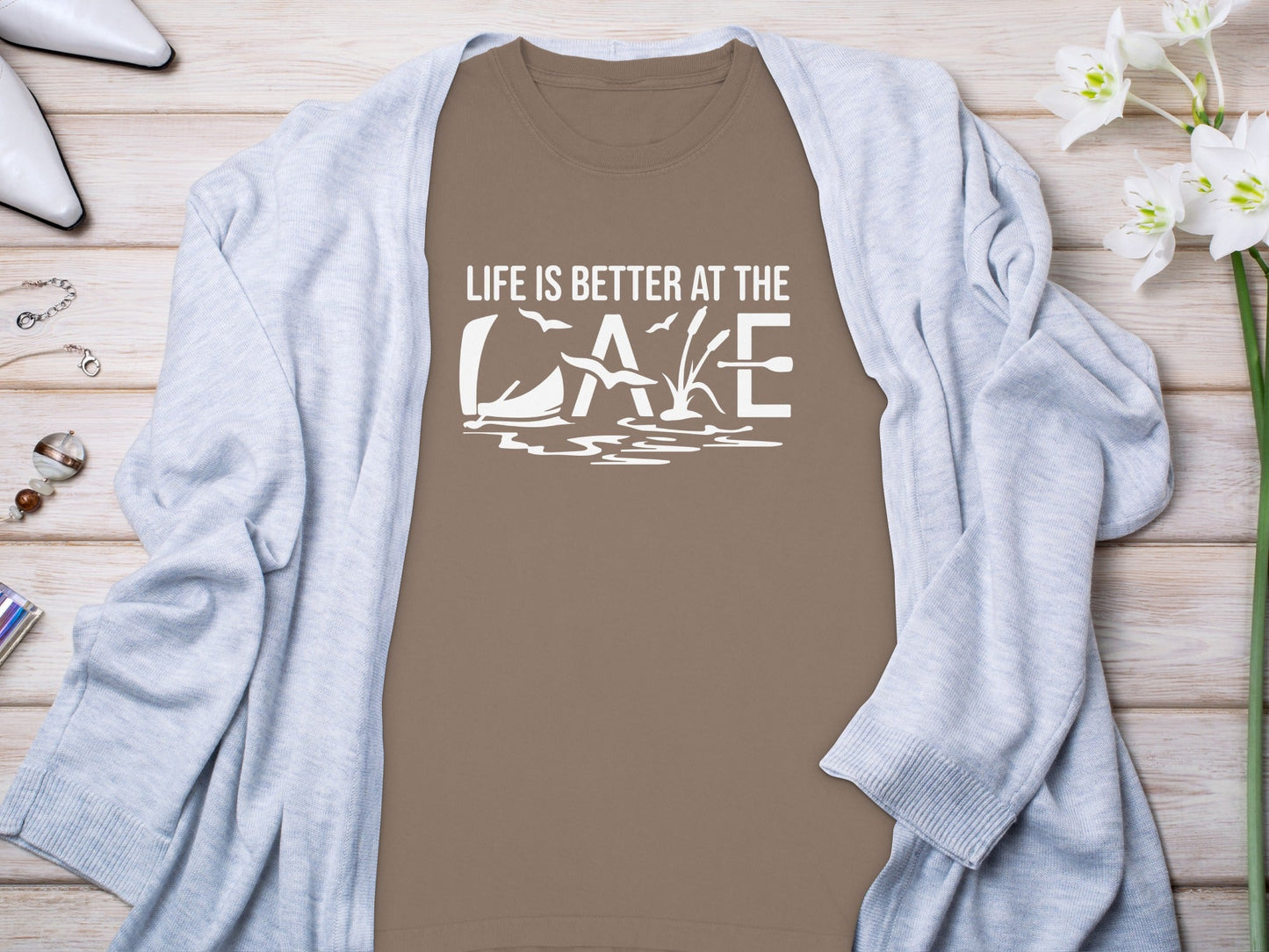 Life is Better at the Lake Outdoors Recreation Long Sleeve T-Shirt
