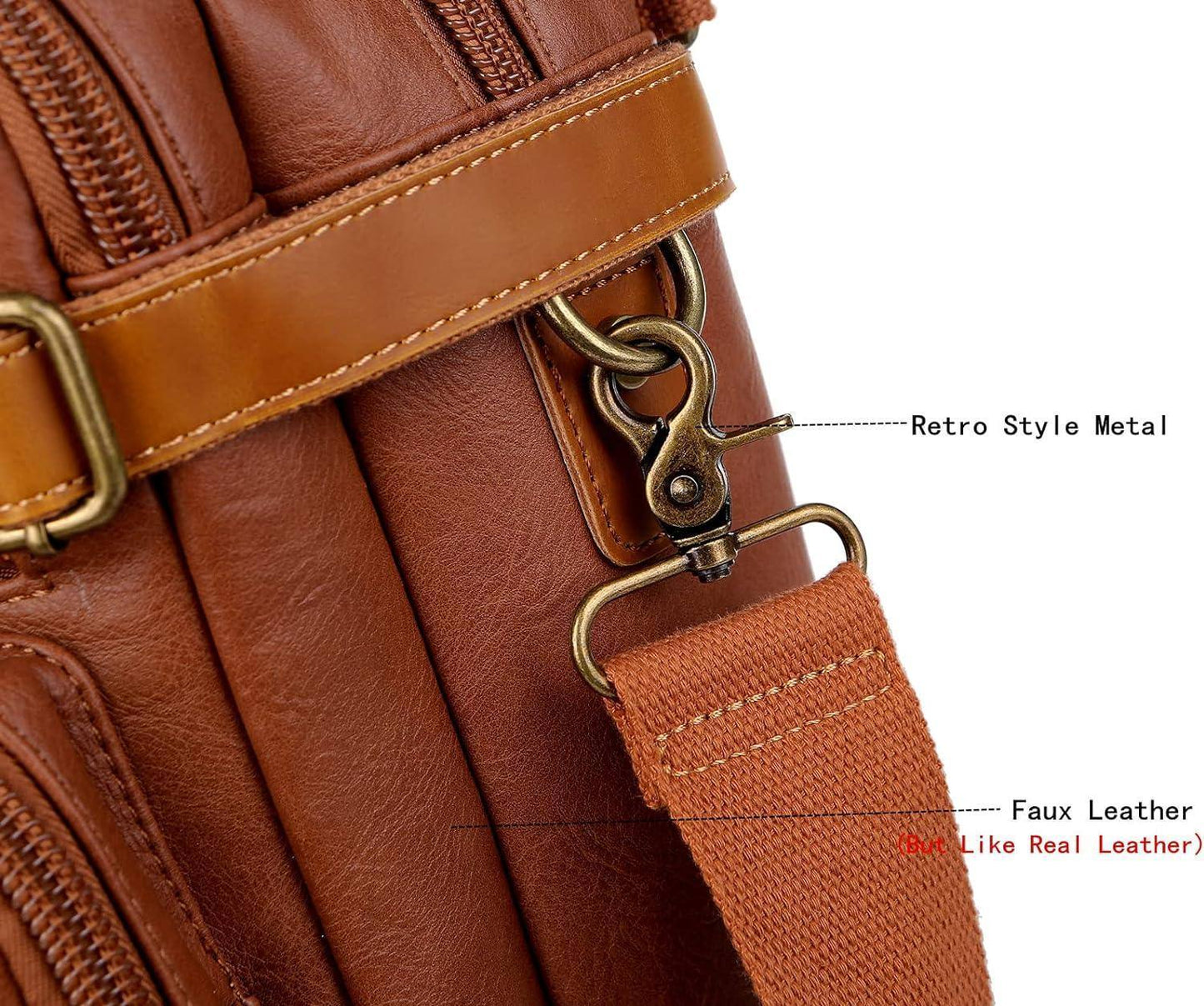 Men's Leather Messenger Bag – Convertible Work Carry