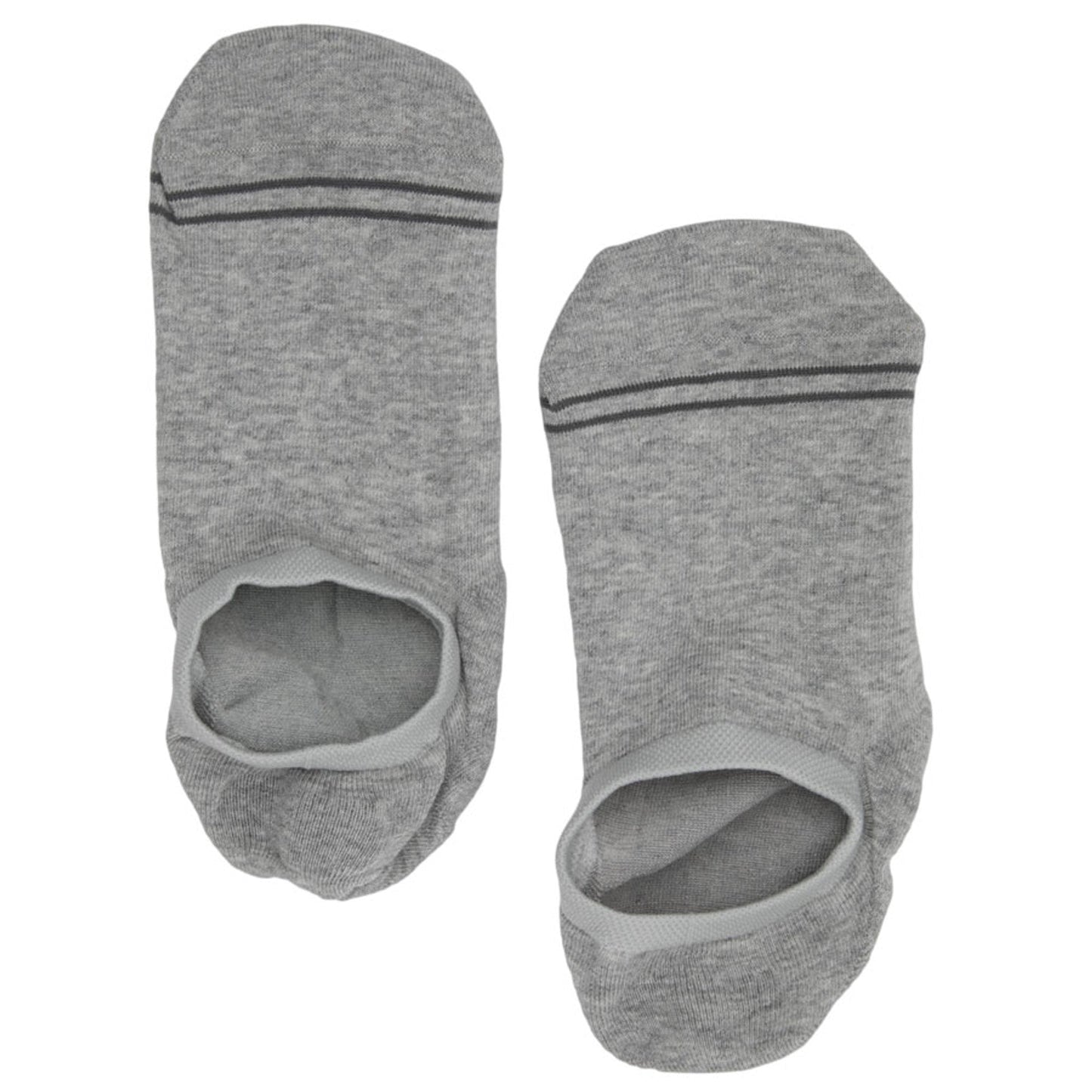 Grey No Show Socks - 3 Pack