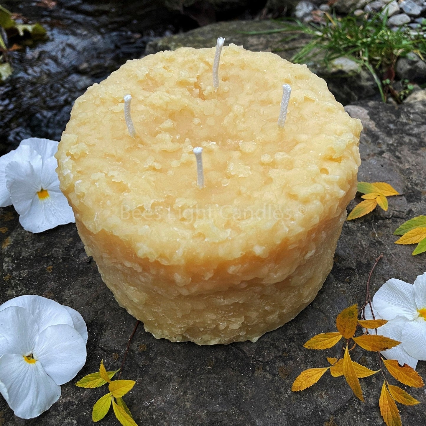 Grubby 6x5" LARGE Pillar Beeswax Candle