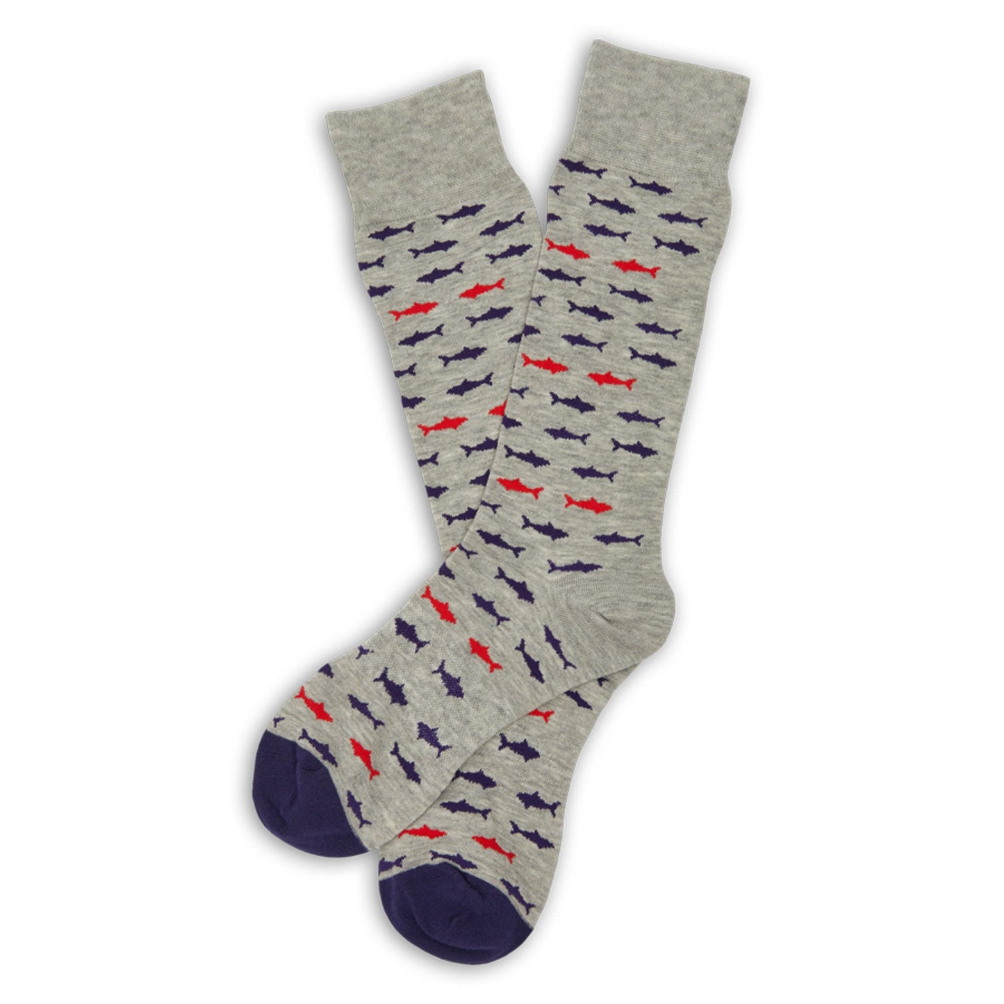 Heather Grey Sharks - Dress Socks