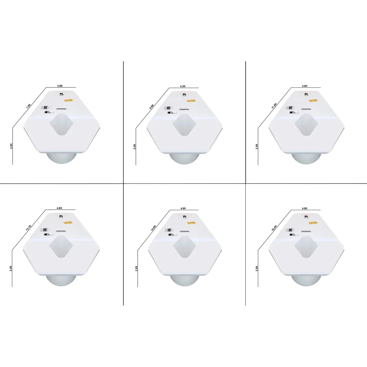 Vertix · White Conference Room Table, Tapered Hexagon